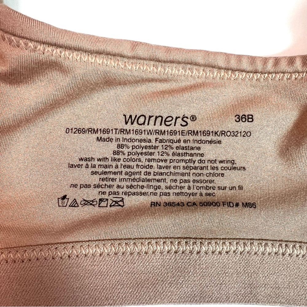 NWT Warners® Cloud 9® Super Soft Wireless Lightly Lined Comfort Bra Size 36B - Picture 9 of 12